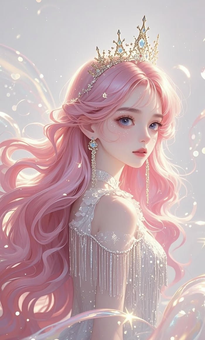 hình anime công chúa cổ tích mang đậm phong cách lãng mạn