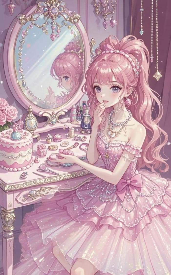 hình anime công chúa cổ tích mang khí chất nhẹ nhàng