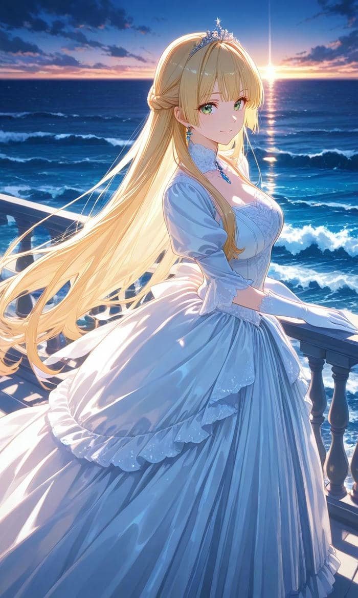 hình anime công chúa cổ tích mang phong cách ngọt ngào