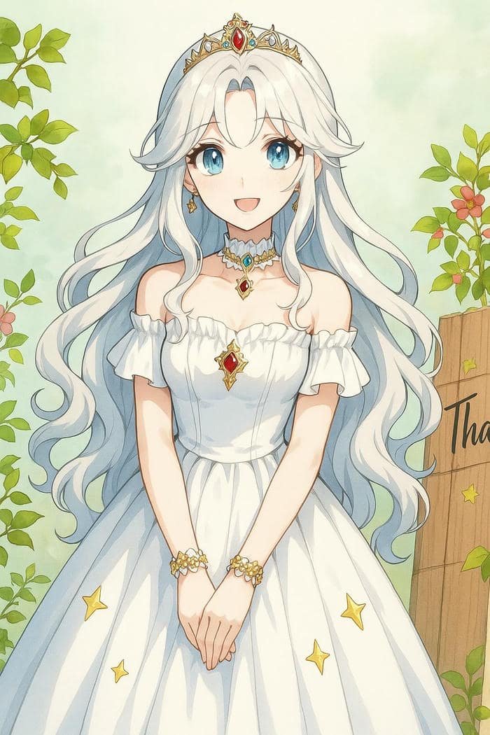 hình anime công chúa cổ tích mang vẻ đẹp dịu dàng