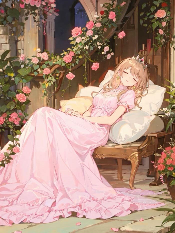 hình anime công chúa cổ tích mang vẻ đẹp huyền bí