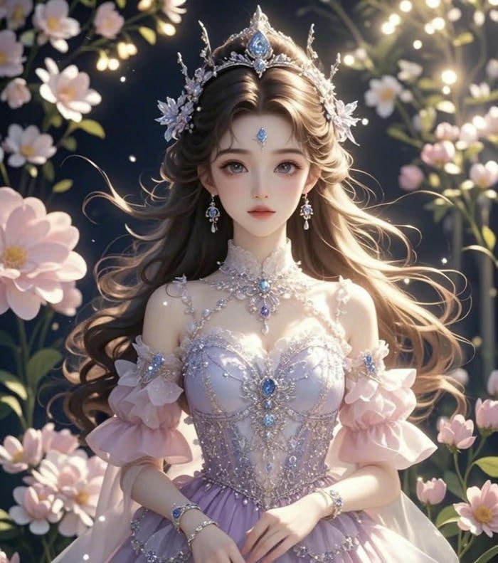 hình anime công chúa cổ tích sở hữu thần thái nữ tính