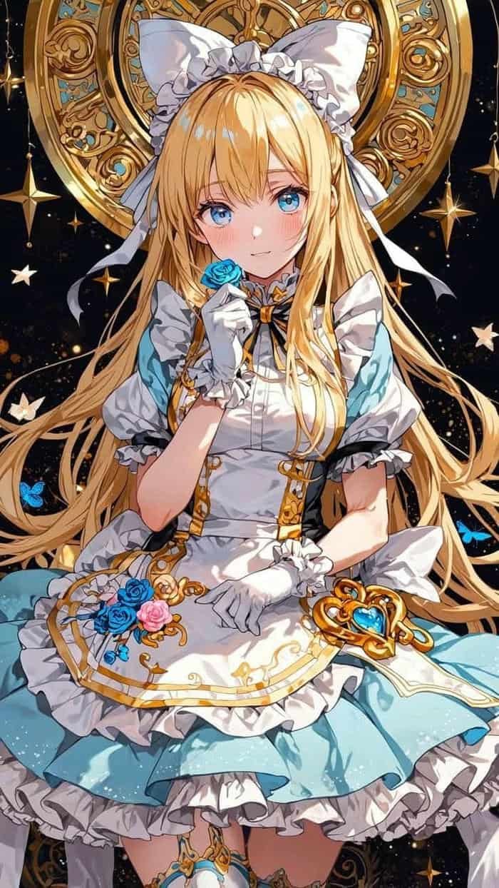 hình anime công chúa cổ tích thể hiện phong thái thanh lịch