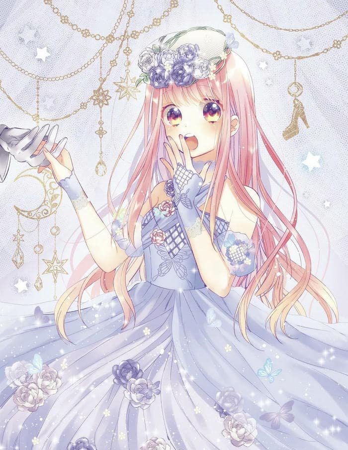 hình anime công chúa cổ tích xuất hiện giữa ánh sáng