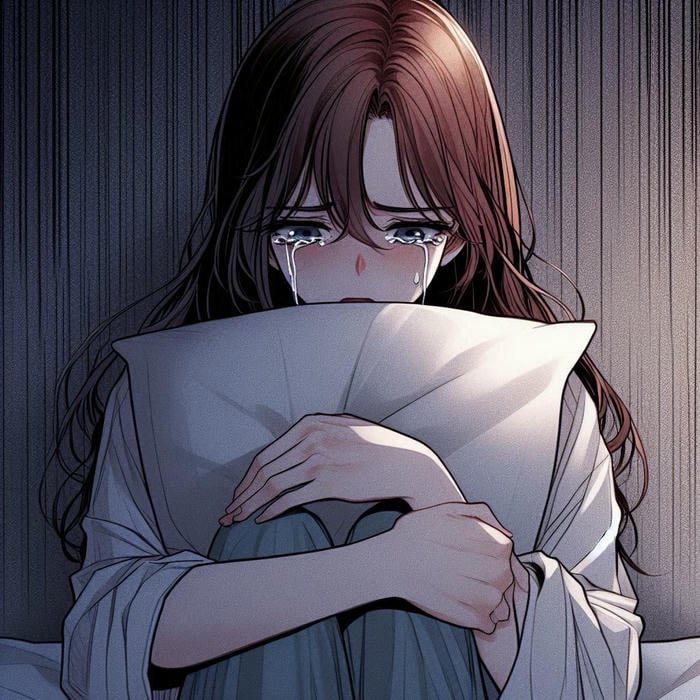 hình anime gương mặt cô đơn thiếu sinh khí