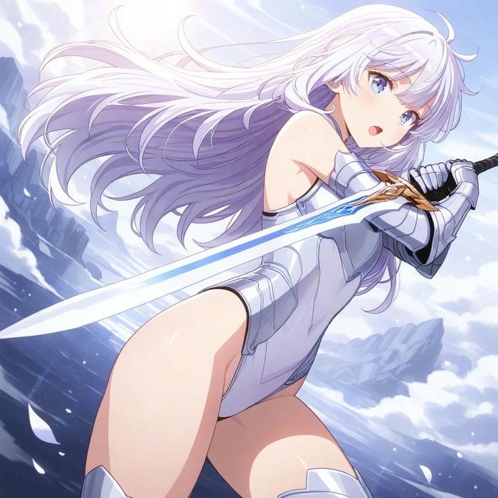 hình anime hiệp sĩ ánh sáng ngập tràn khí chất