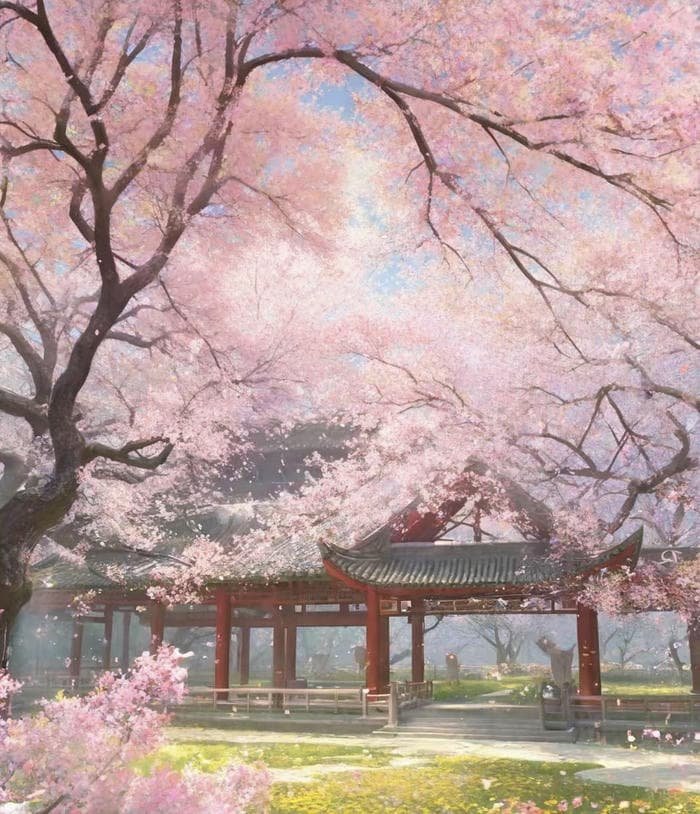 hình anime hoa anh đào mềm nhẹ