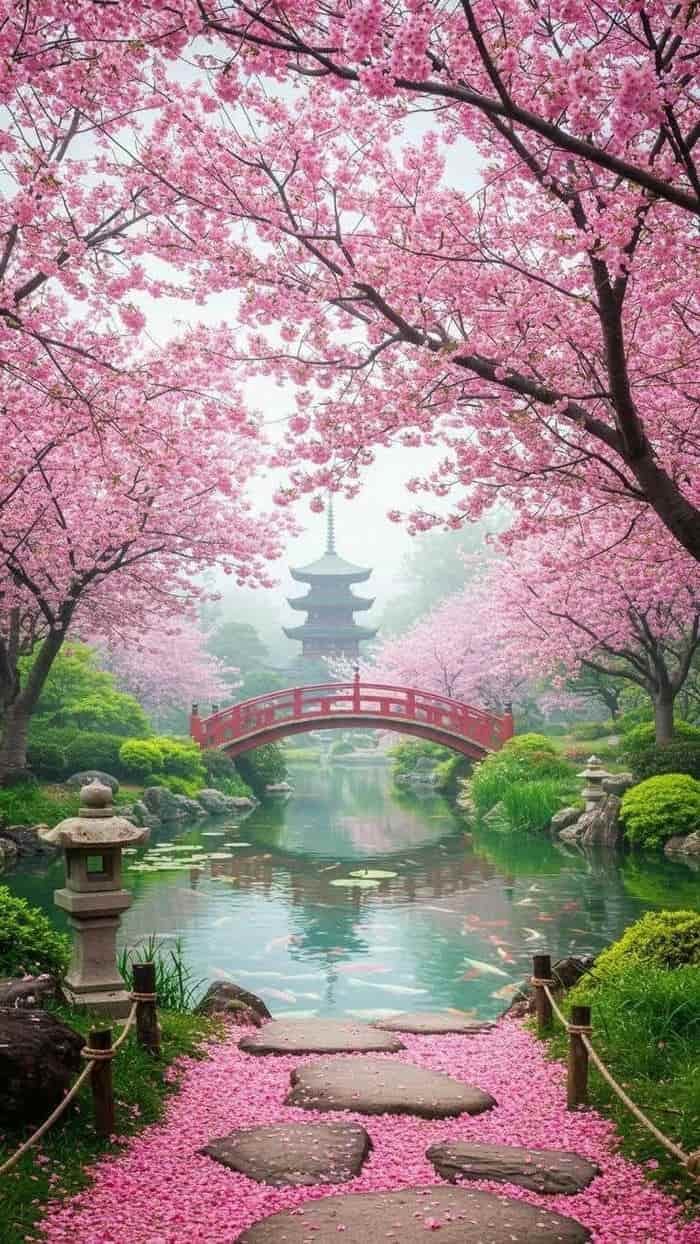 hình anime hoa anh đào nhã nhặn