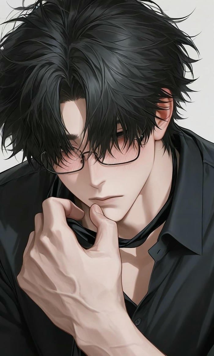 hình anime nam lạnh lùng ngầu đứng dưới ánh đèn mờ