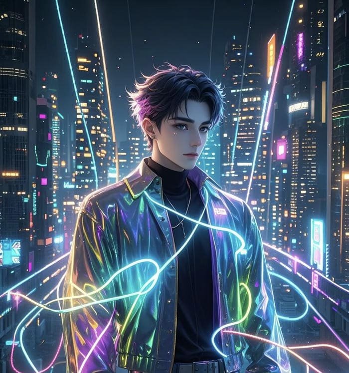 hình anime nam lạnh lùng ngầu thể hiện nét bí ẩn