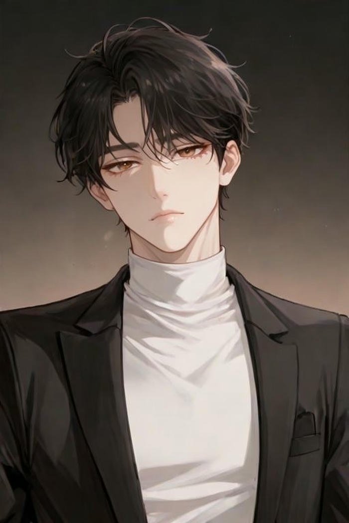 hình anime nam lạnh lùng ngầu với ánh mắt sắc bén