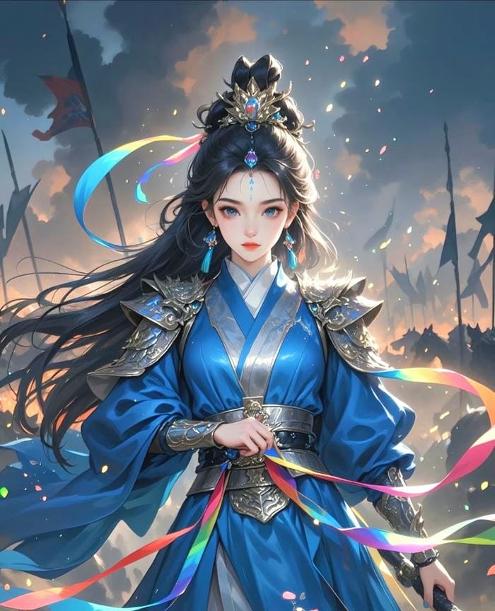 hình anime nữ hoàng quyền lực ánh mắt đầy quyền uy