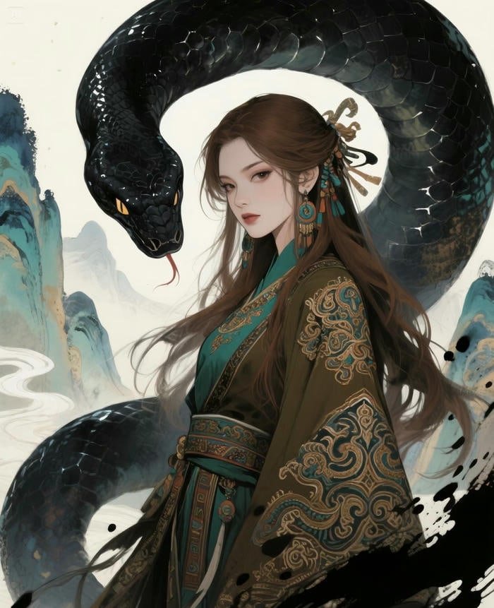 hình anime nữ hoàng quyền lực mái tóc dài quyến rũ