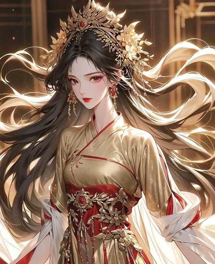 hình anime nữ hoàng quyền lực phong cách kiêu sa