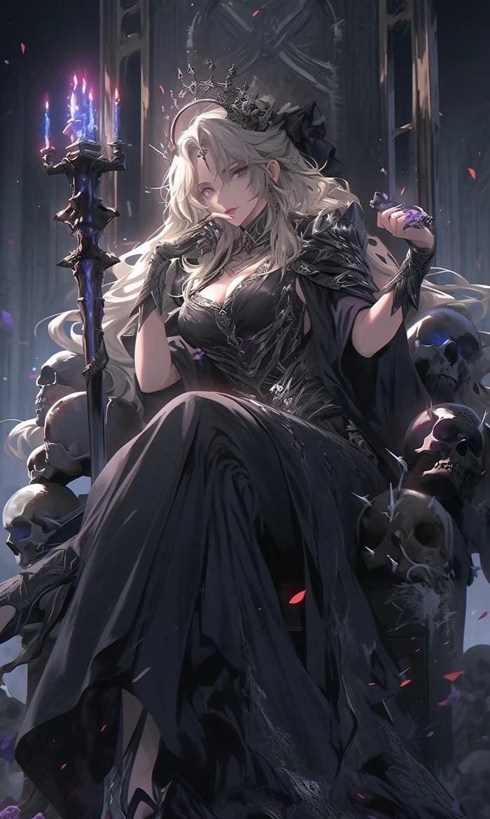 hình anime nữ hoàng quyền lực phong thái lạnh lùng