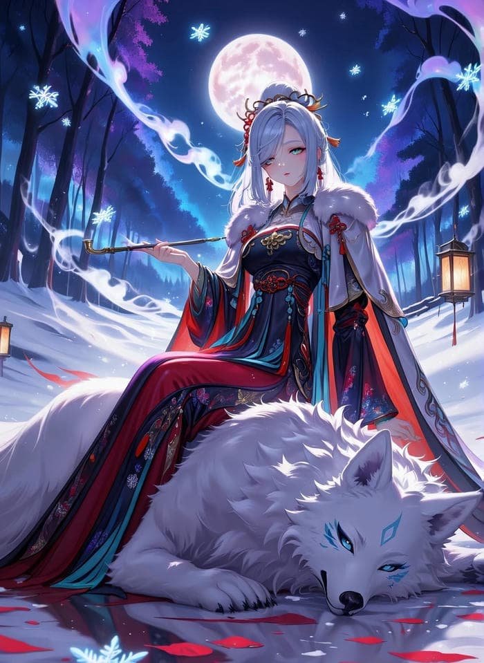 hình anime nữ hoàng quyền lực sắc thái quyền bí