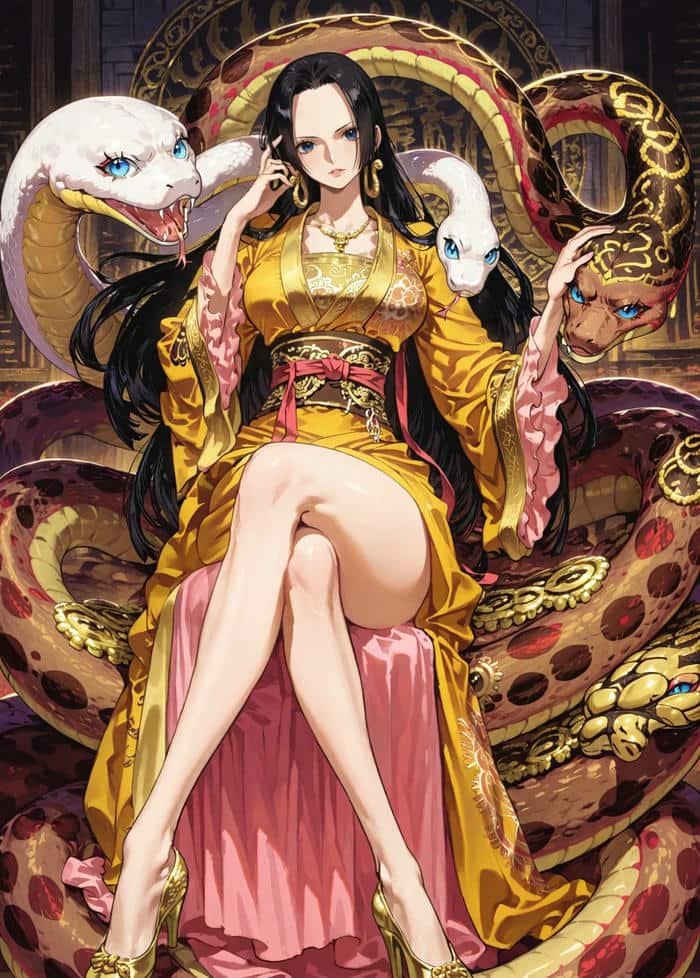 hình anime nữ hoàng quyền lực toát lên vẻ cao sang