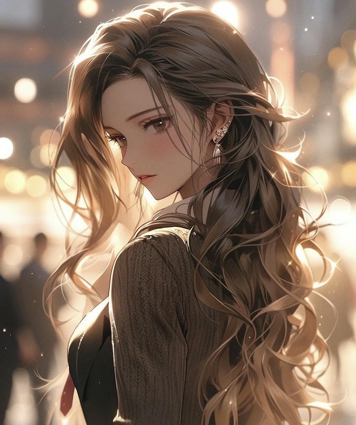 hình anime phong cách hiện đại tối giản