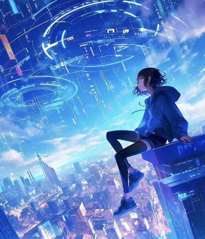 hình anime phong cách tương lai đẹp
