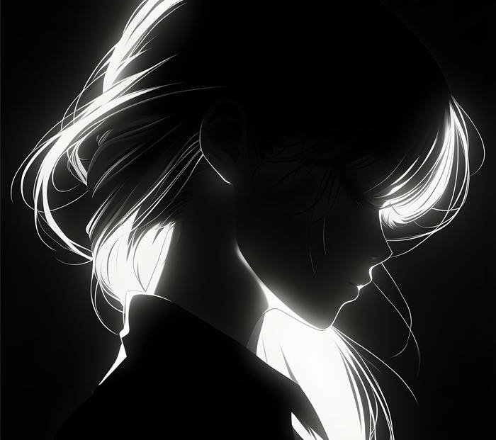 hình anime style dark tông màu lạnh