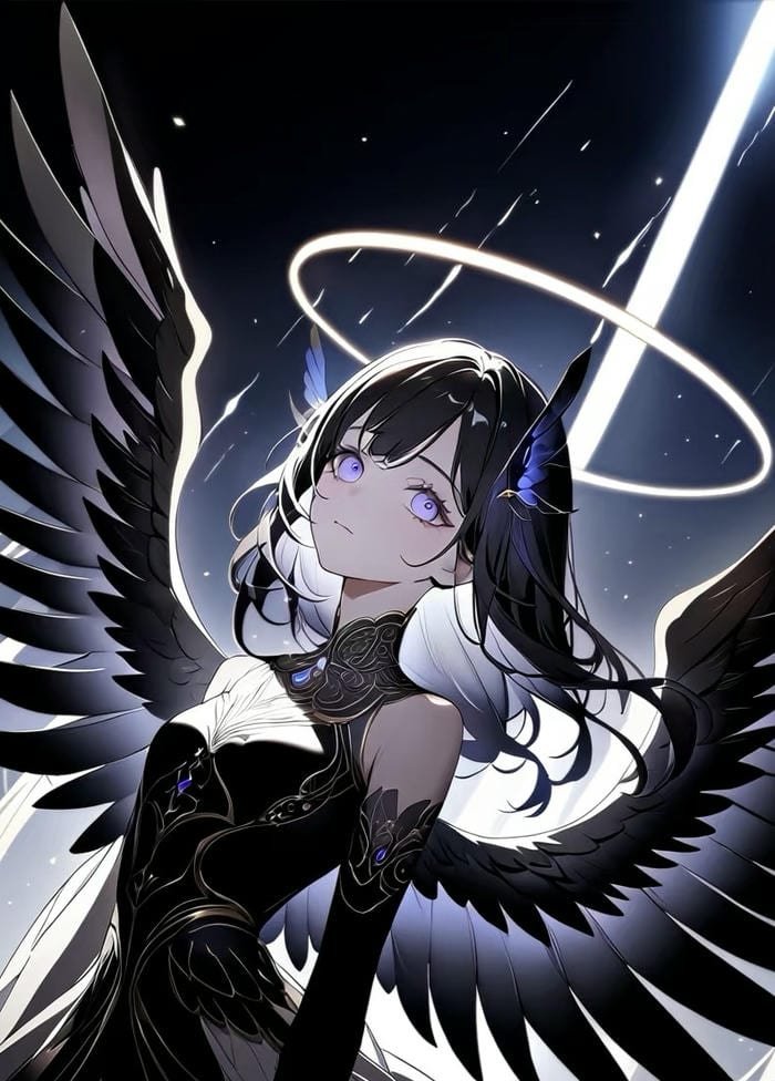 hình anime thiên thần nhỏ hài hòa