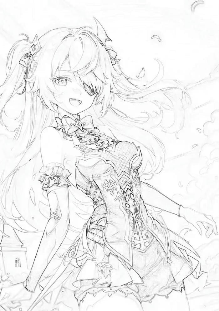 hình anime vẽ tay đẹp hài hòa