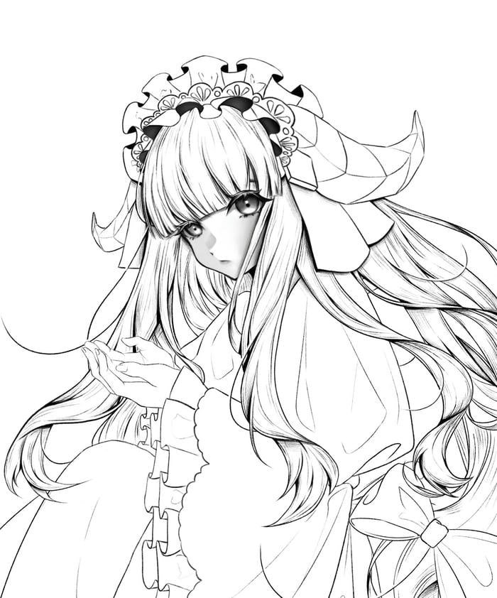 hình anime vẽ tay đẹp truyền thống