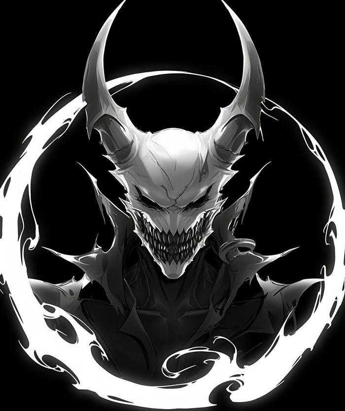 hình avatar mặt quỷ phong cách tối