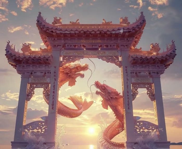 hình cá rồng phong thuỷ cực đẹp