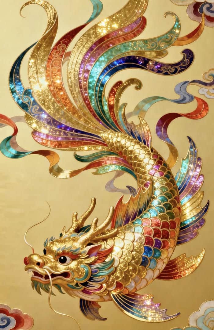 hình cá rồng phong thuỷ đẹp nhất