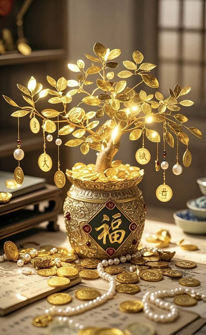 hình chậu phát tài phong thuỷ tài lộc