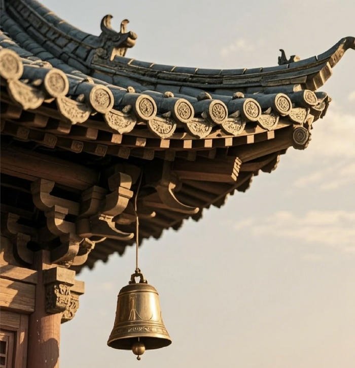 hình đơn giản chuông đồng cổ phong thuỷ