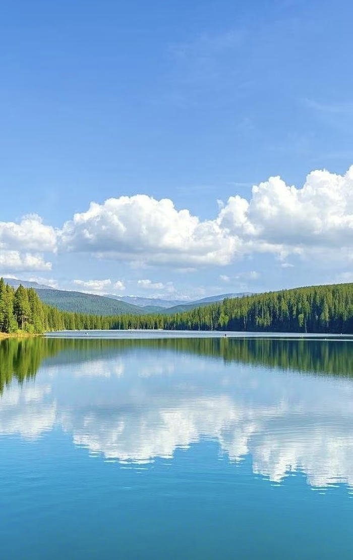 hình hồ nước thu hút năng lượng lành