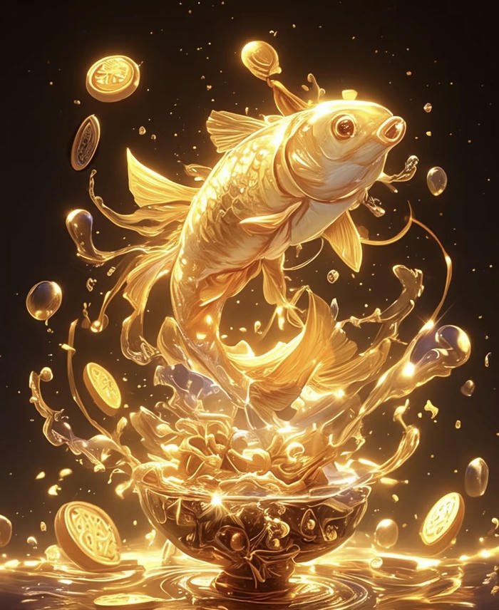 hình họa cá chép vàng tăng vận may