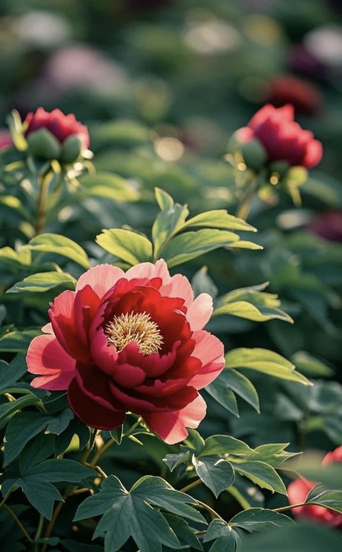 hình hoa mẫu đơn phong thuỷ giàu khí