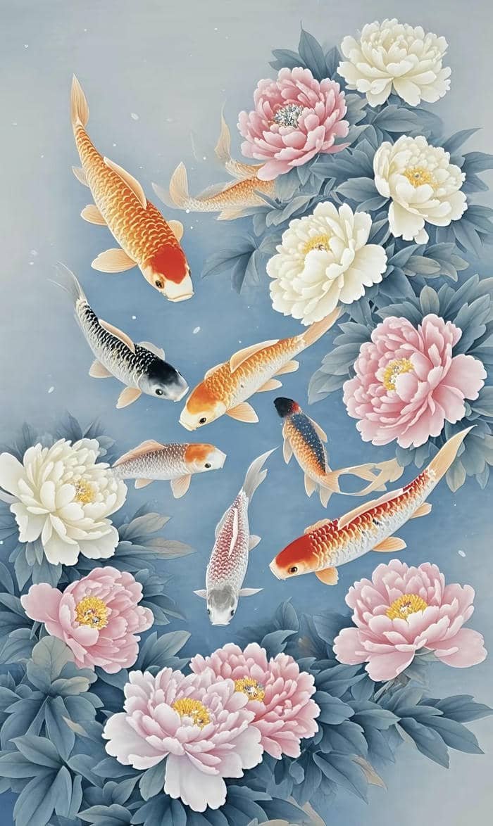 hình hoa mẫu đơn phong thuỷ vượng lộc