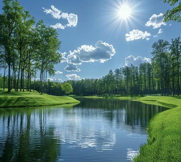 hình mặt hồ thanh bình