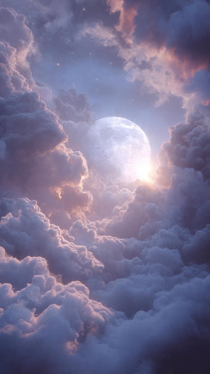 hình mặt trăng mơ hồ