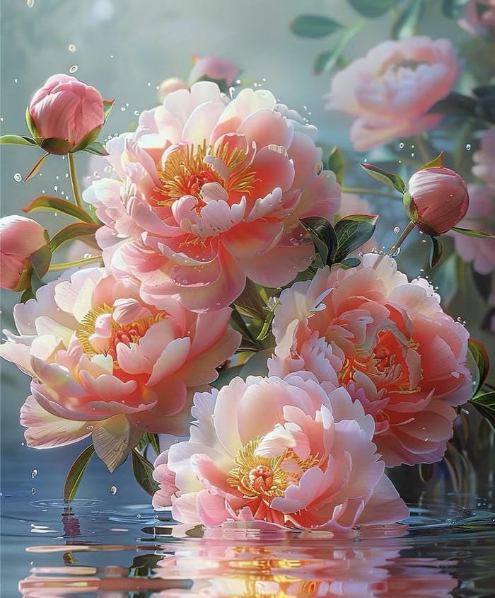 hình mẫu đơn phong thuỷ rất đẹp