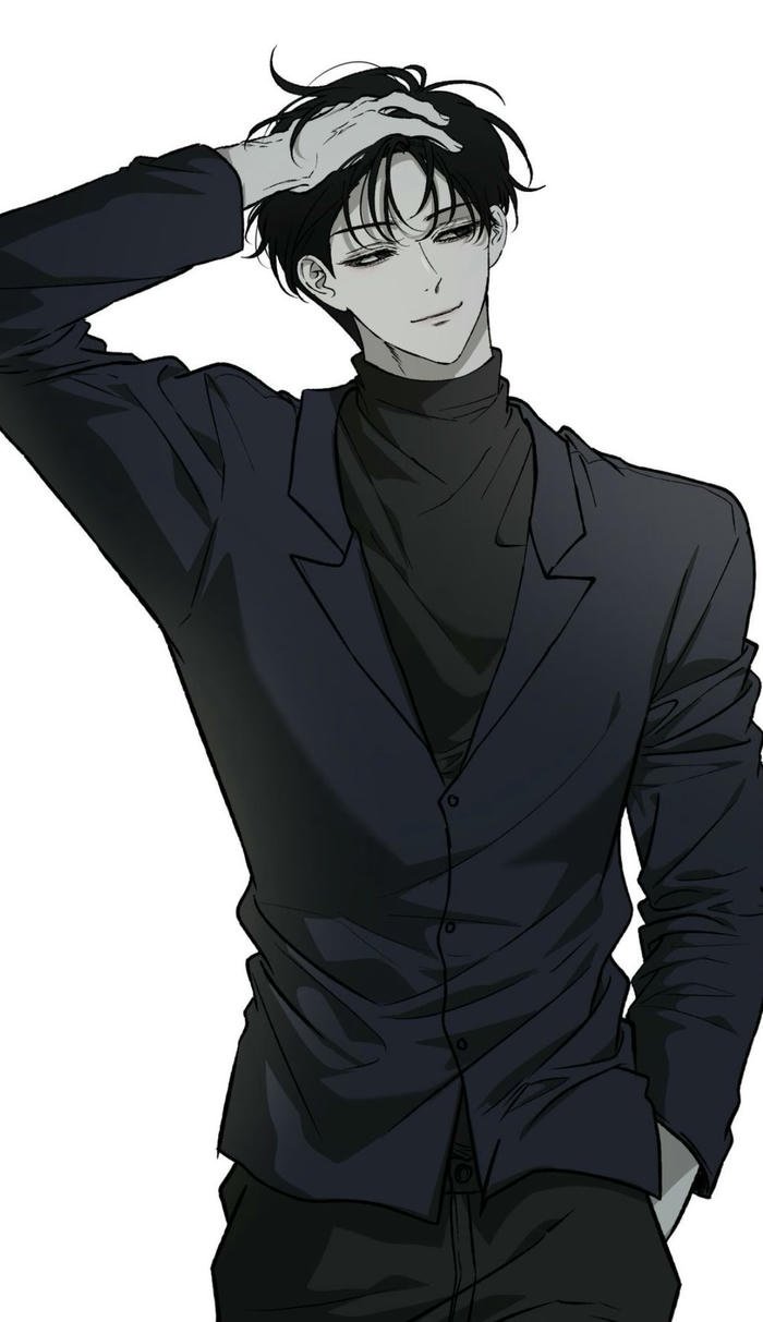 hình nam lạnh lùng anime ngầu có mái tóc rối nhẹ