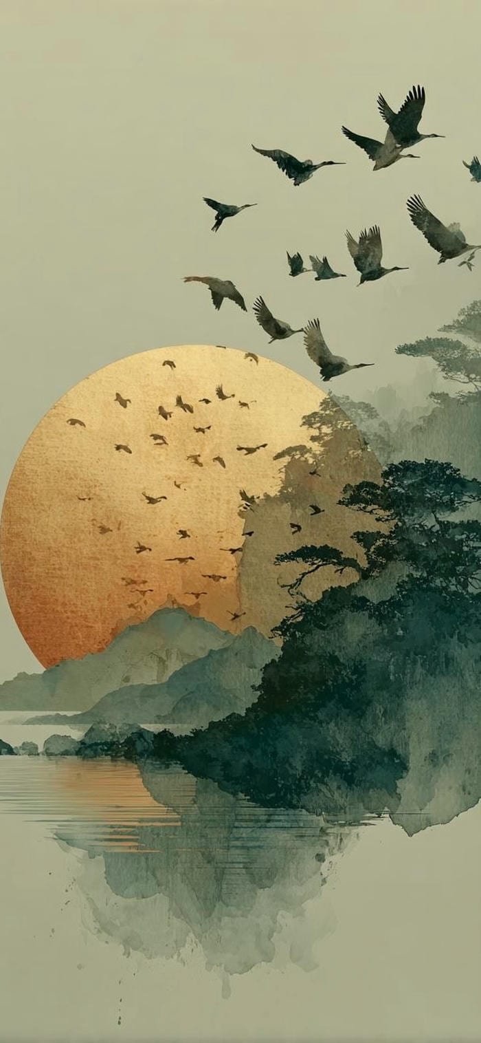 hình nền boho art họa tiết sinh động