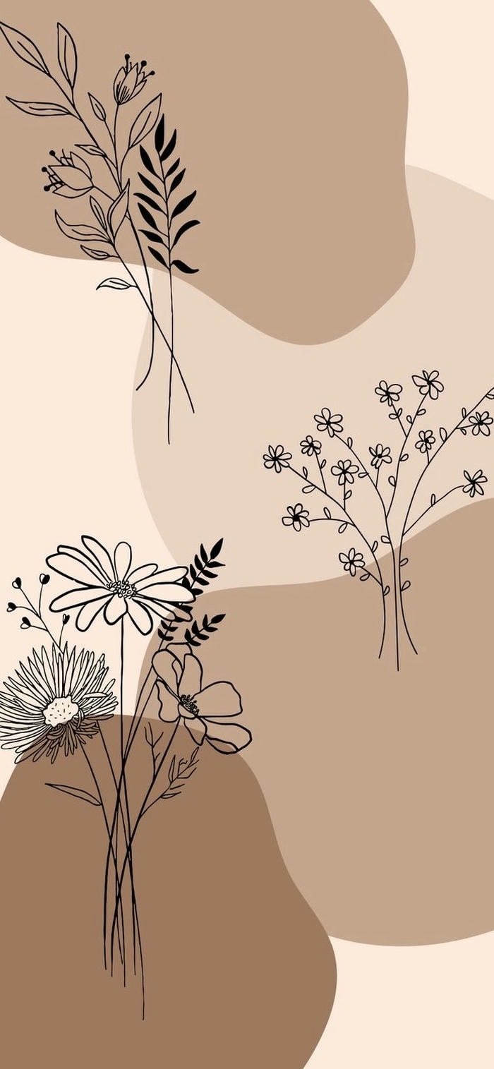 hình nền boho art màu đất ấm