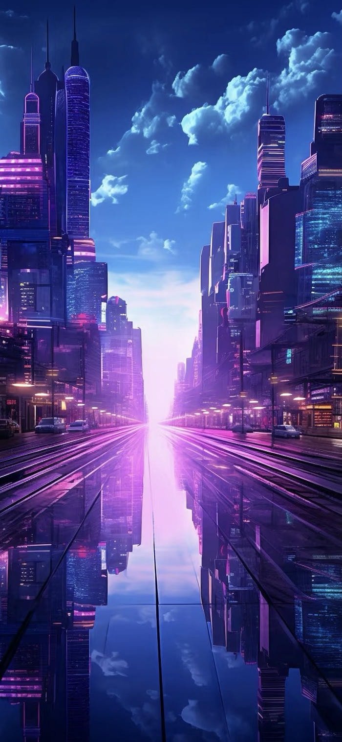 hình nền cyberpunk neon pink