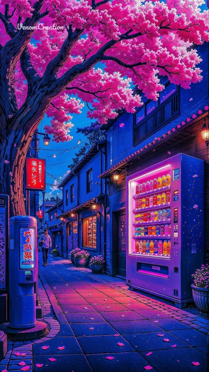 hình nền cyberpunk tối neon