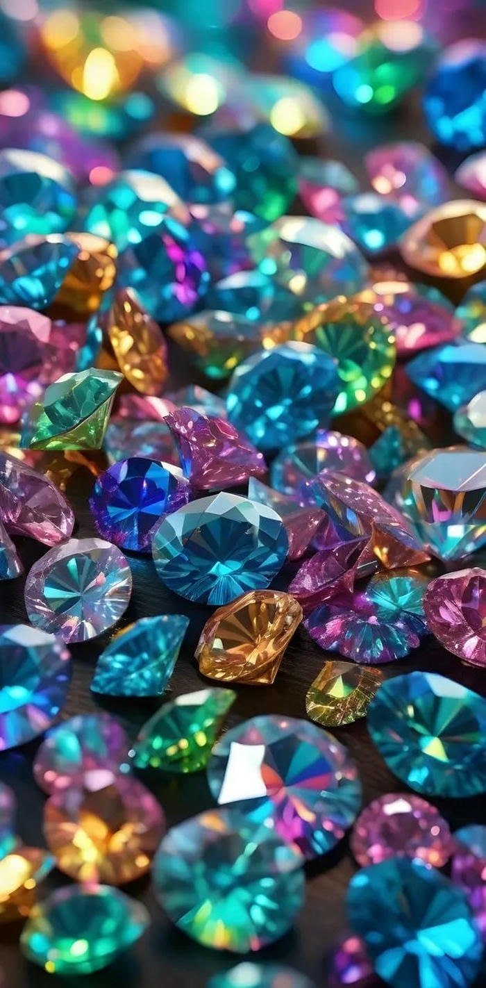hình nền đá quý neon lung linh