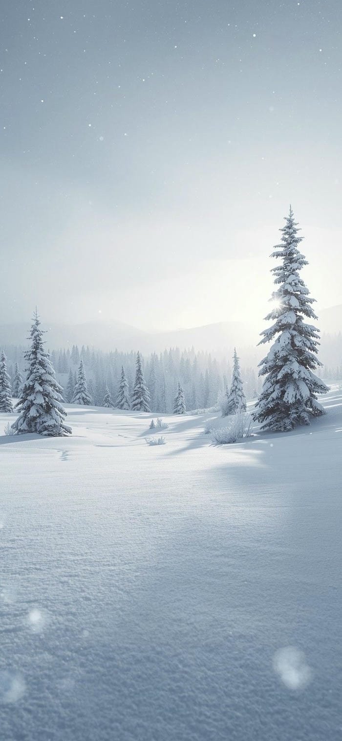 hình nền đồi tuyết trắng cảnh núi non