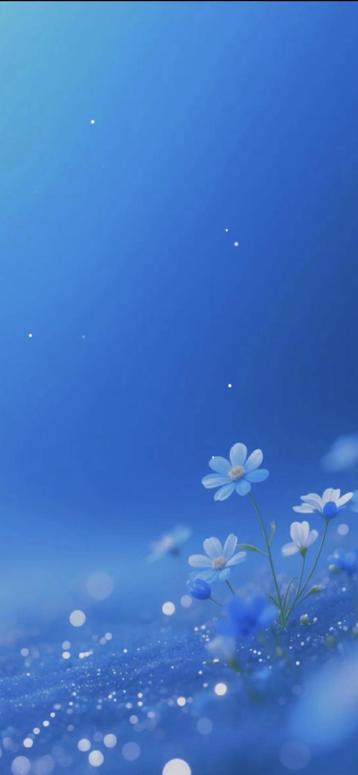 hình nền hoa nhỏ xanh dương lấp lánh