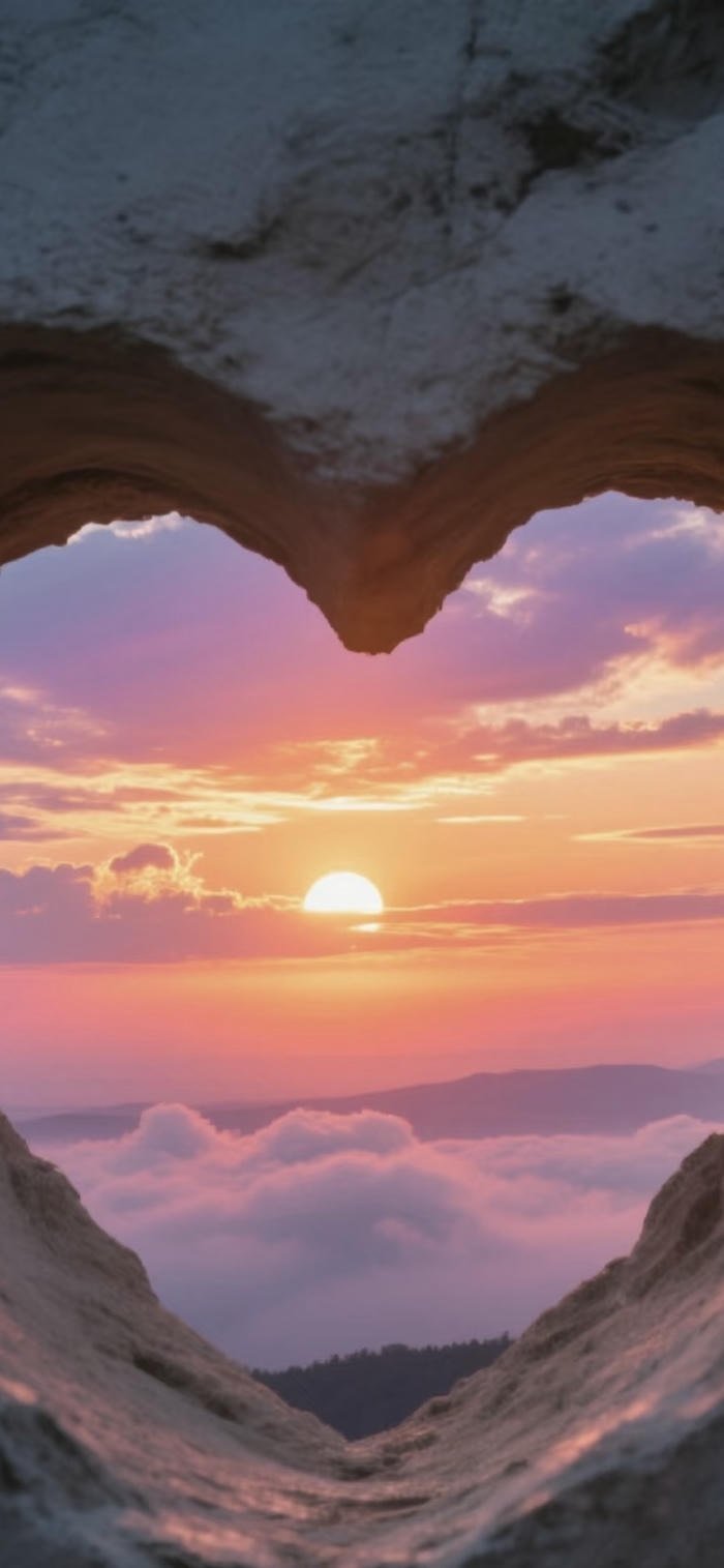 hình nền mặt trời mọc mây hồng nhẹ