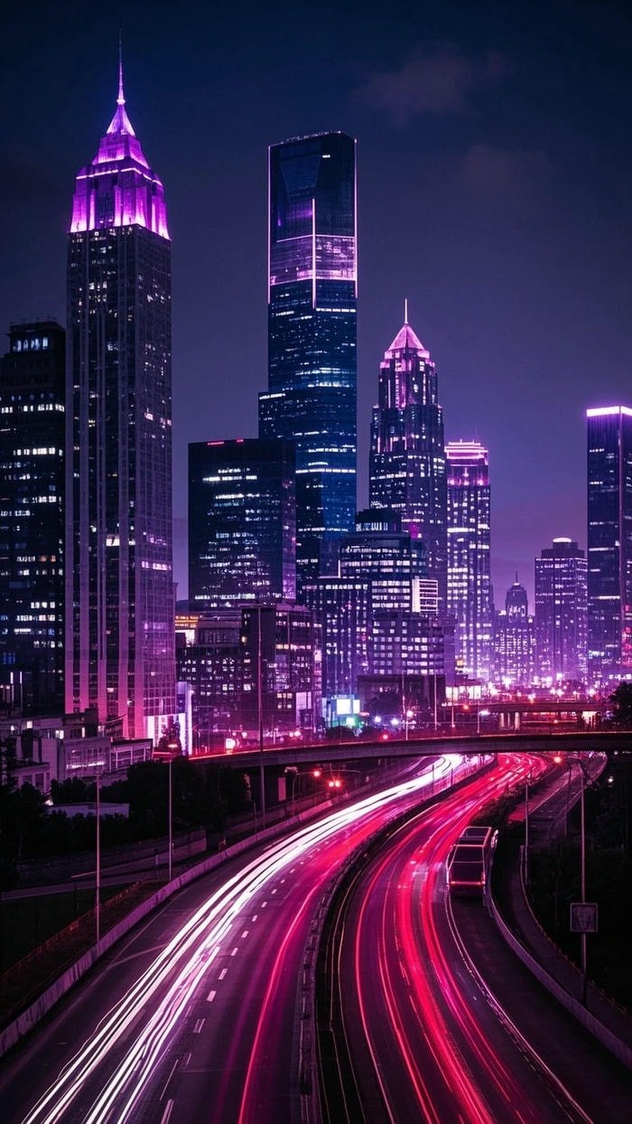 hình nền neon cyberpunk 4k