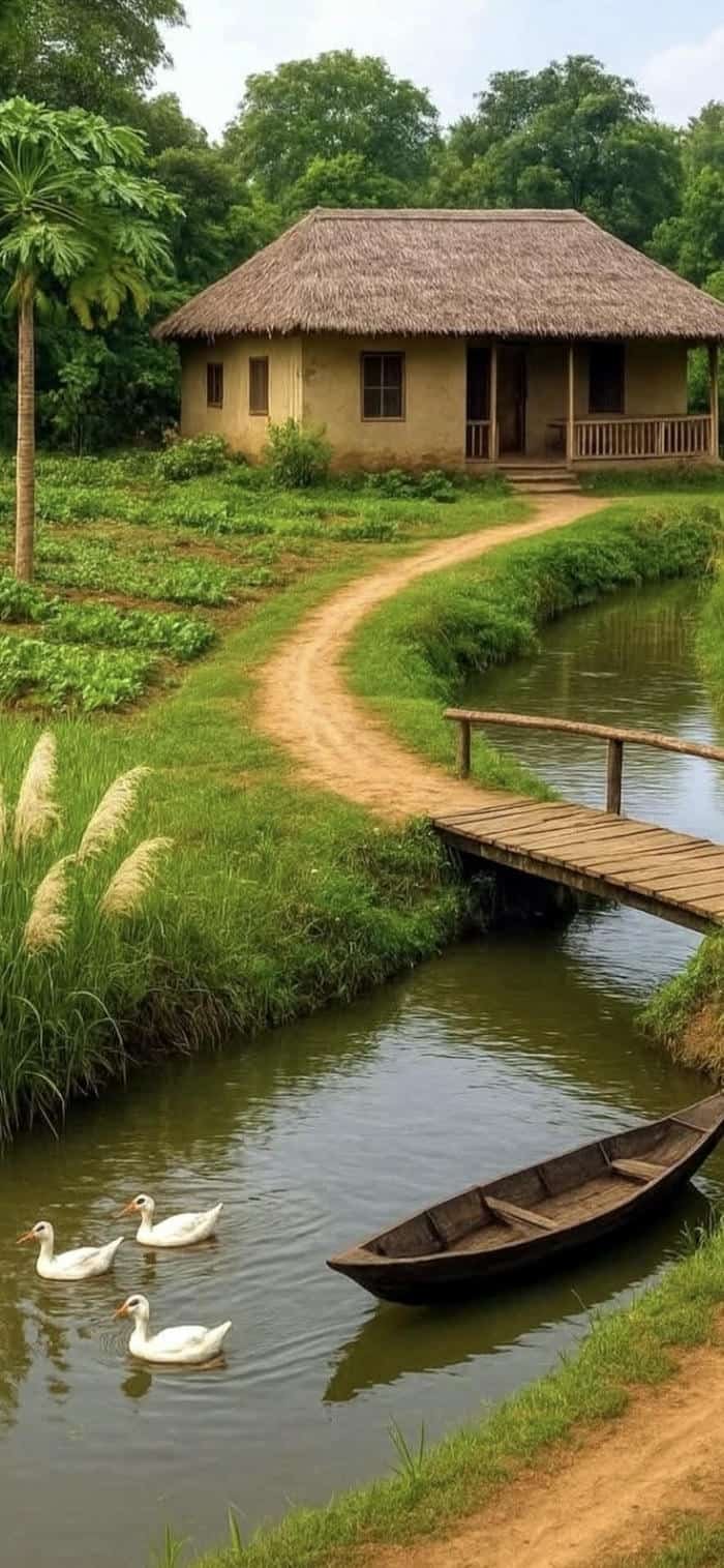 hình nền phong cảnh đồng quê giản dị